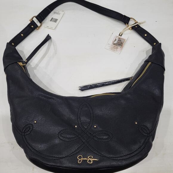 Jessica Simpson Purse London Hobo Meteorite Color Shoulder Handbag Boho Hippie - Picture 1 of 11
